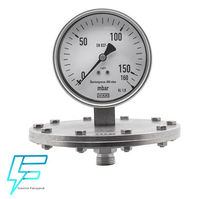 گیج فشار دیافراگمی 160 میلی بار ویکا مدل 432.50